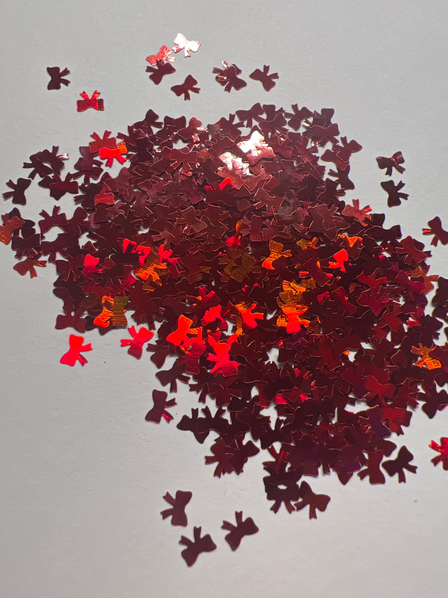 Shaped Glitter Red Bows