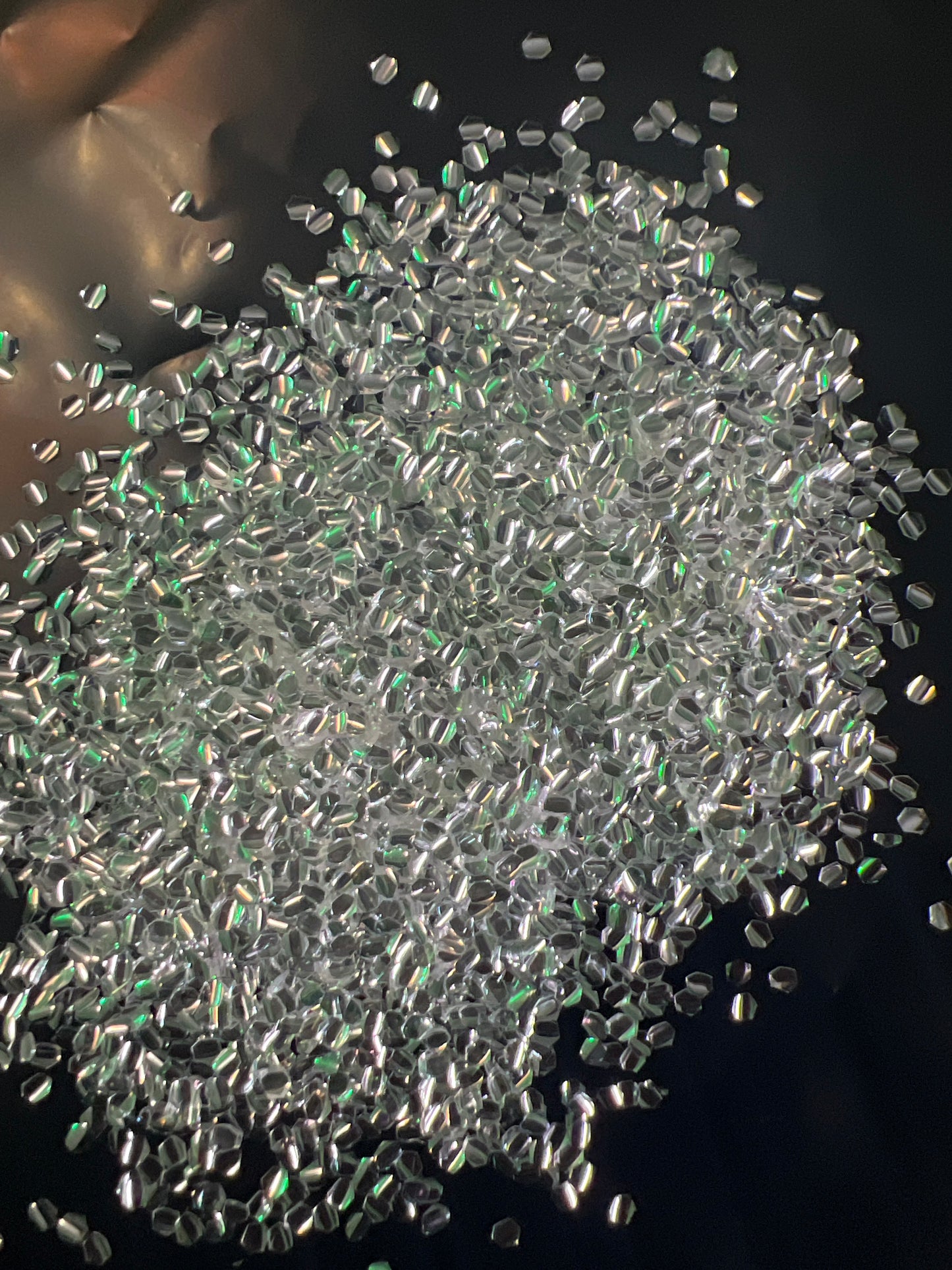 Bubble Glitter White with Silver Shift