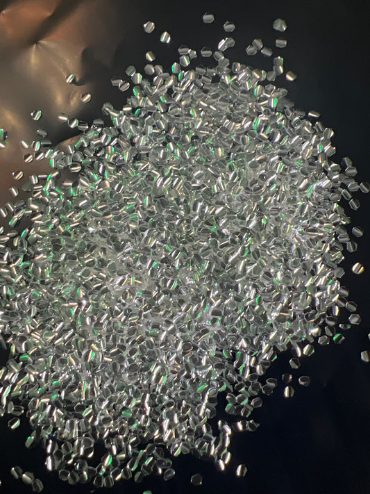 Bubble Glitter White with Silver Shift