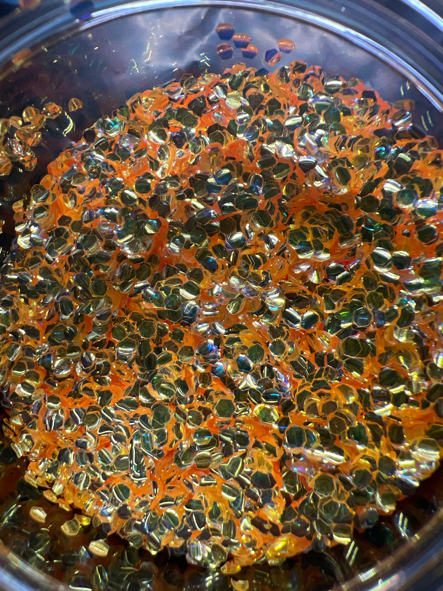 Bubble Glitter Orange
